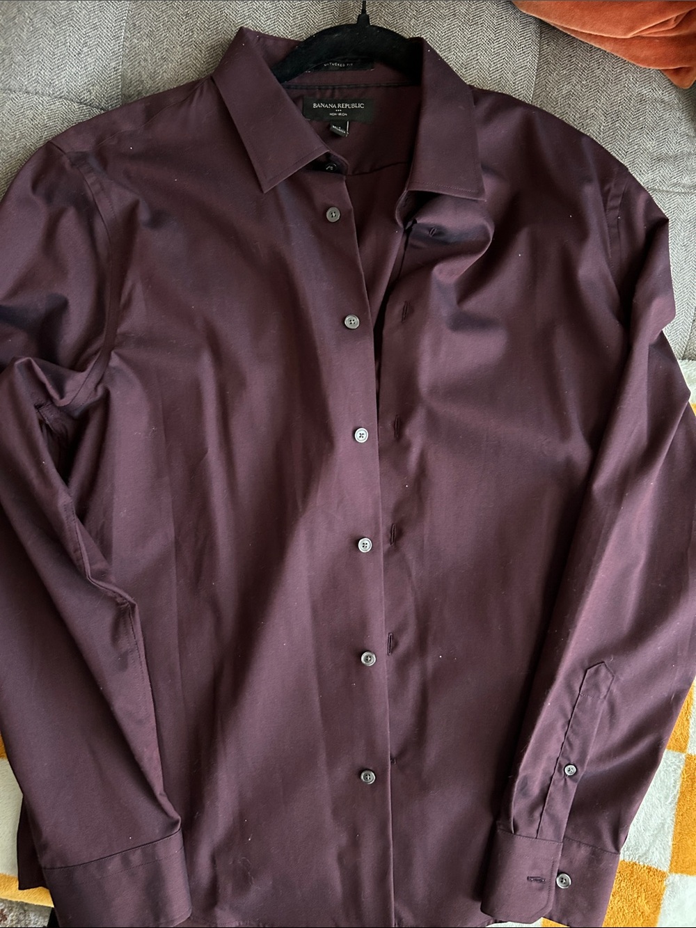 Maroon Banana Republic Button Down